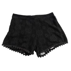 Fee People Elegant Black Lace Back It Has Zipper Back Women's Shorts Size 0